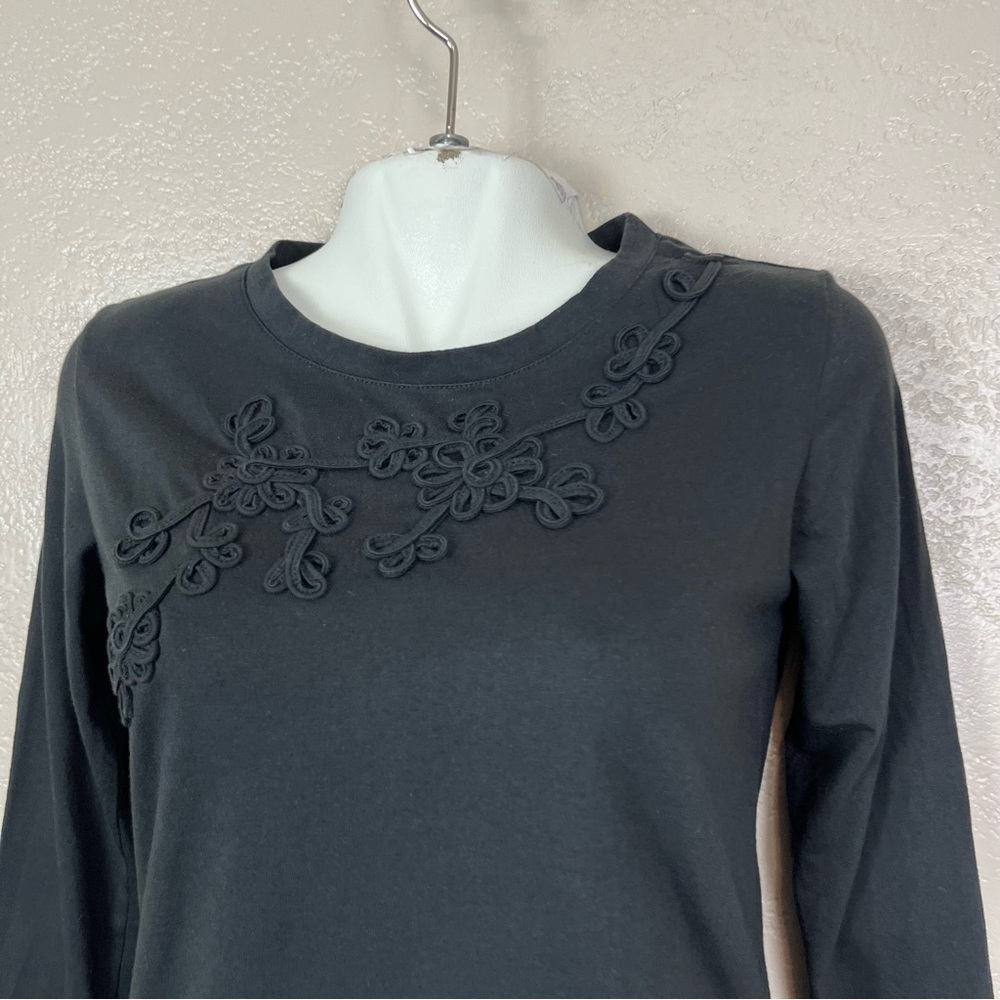 5 for $30 Passports women long cardigan black embroidered blouse size small‎ - Picture 7 of 14